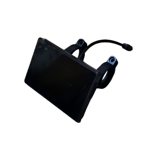 Black electronic component on a white background