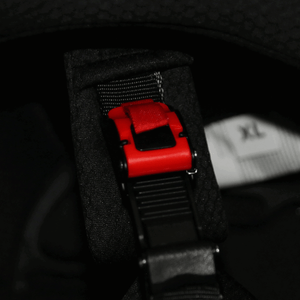 Freego helmet quick release chin strap buckle closeup