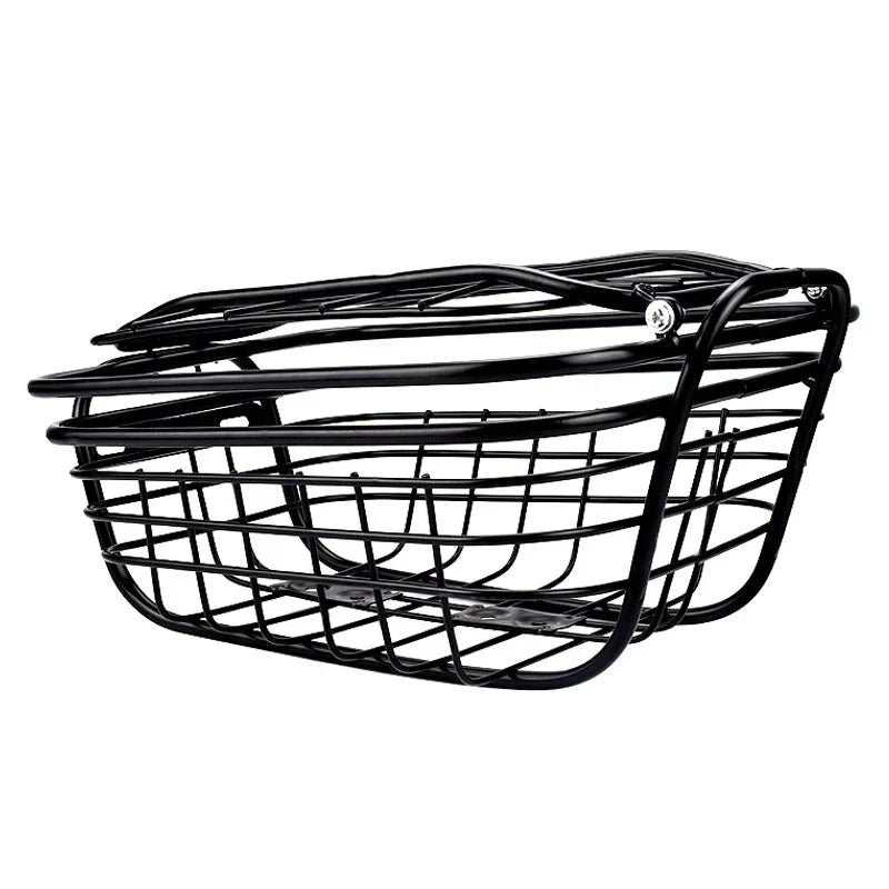 DIY Electric Bicycle Front Basket - side view