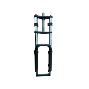 Bicycle suspension fork on a white background