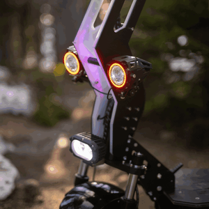 Freego D11 with light on in the forest