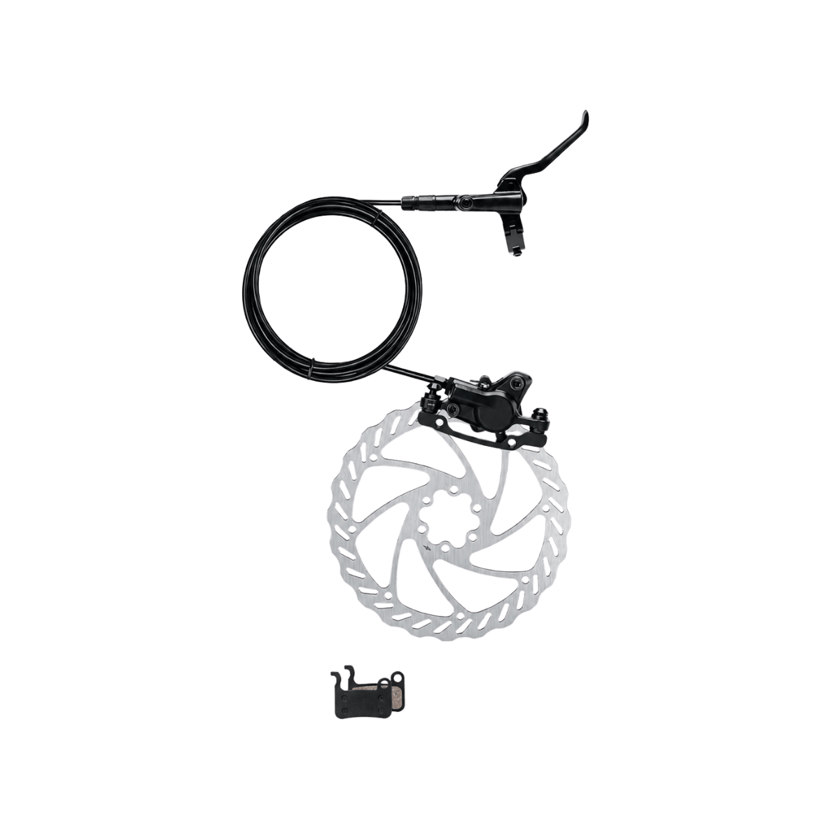 Freego eBike hydraulic disc brake set with brake lever, cable, caliper, rotor, and brake pads for electric bike replacement