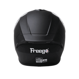 Freego helmet rear view with DOT certification